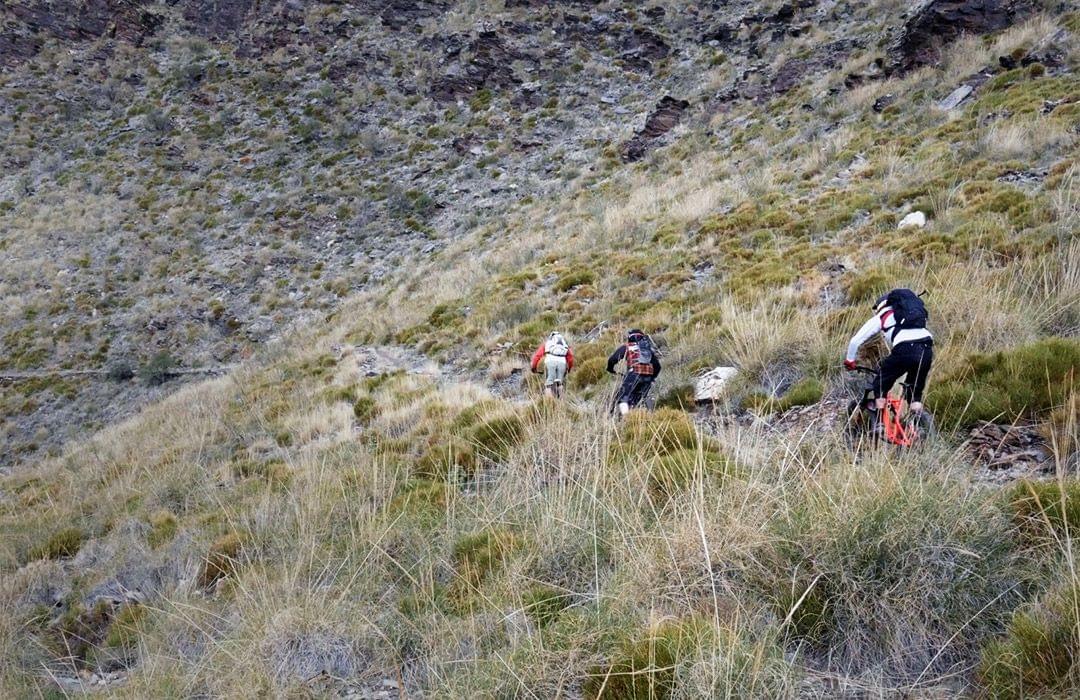Mountain bikers in the South of Spain