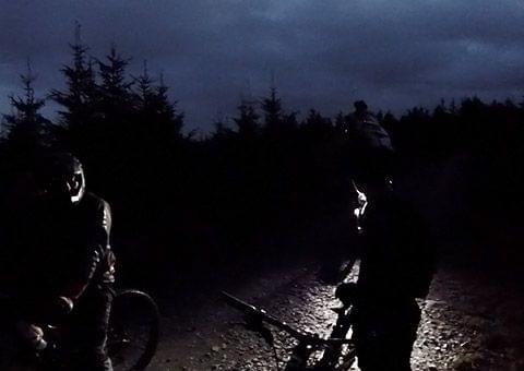 Night time mountain bike ride at Ticknock Dublin