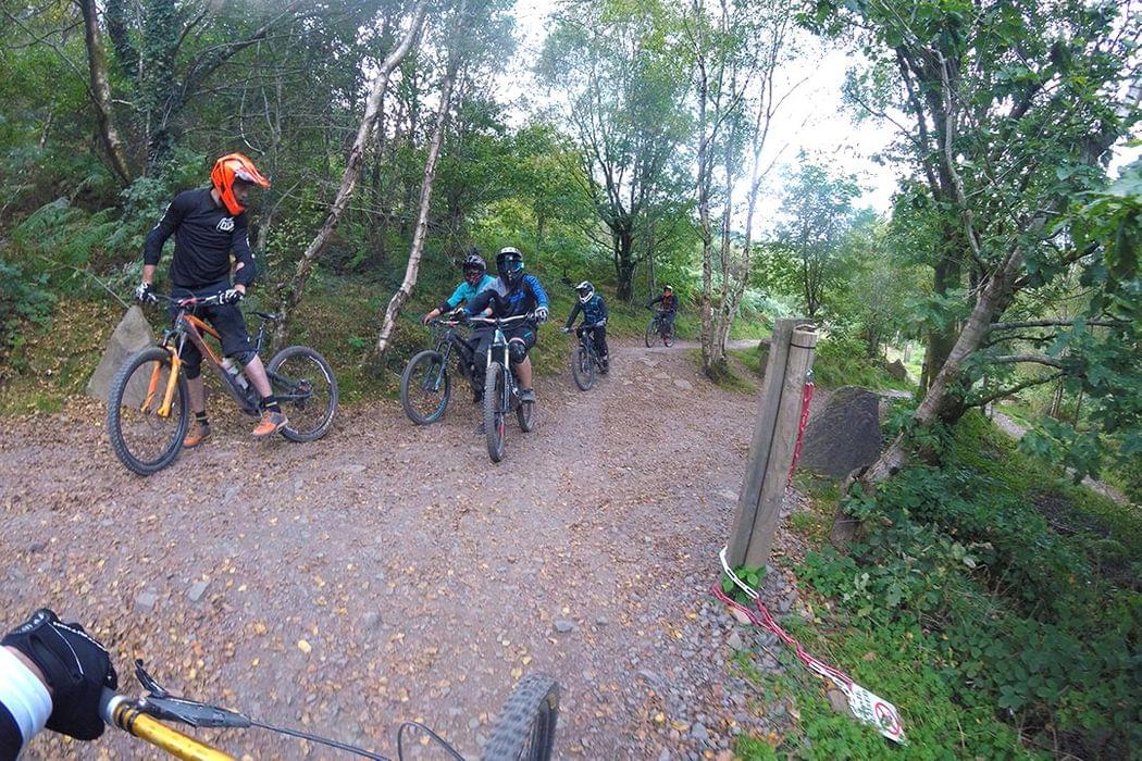 MTB riders at Bikepark Wales