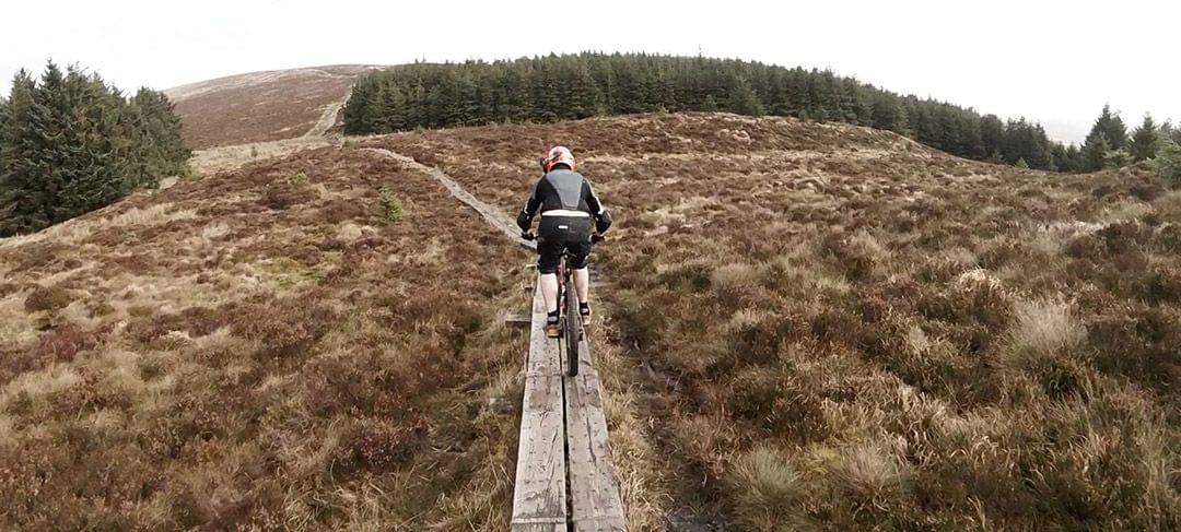 Wicklow mountain bike boardwalk climb