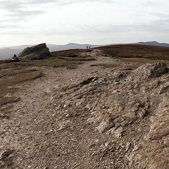 Climbing Djouce Mountain in County Wicklow