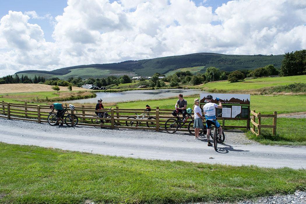 Queue for the uplift service at Glencullen Adventure Park