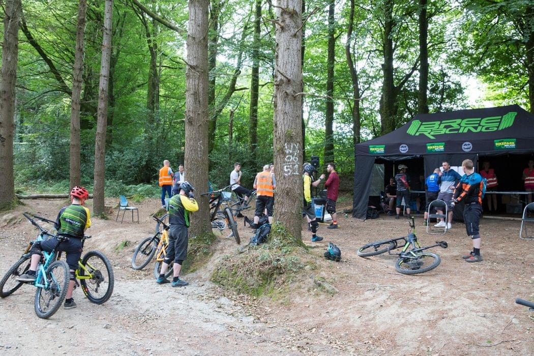 Riders relaxing after the race