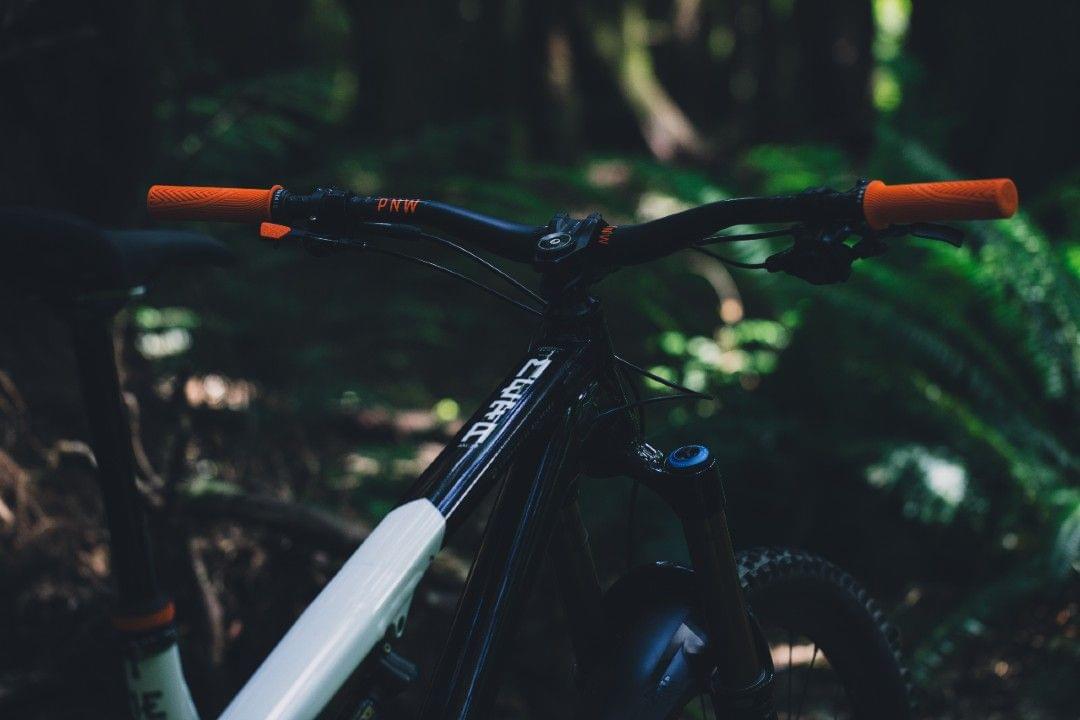 Range handlebar and stem in Safety Orange