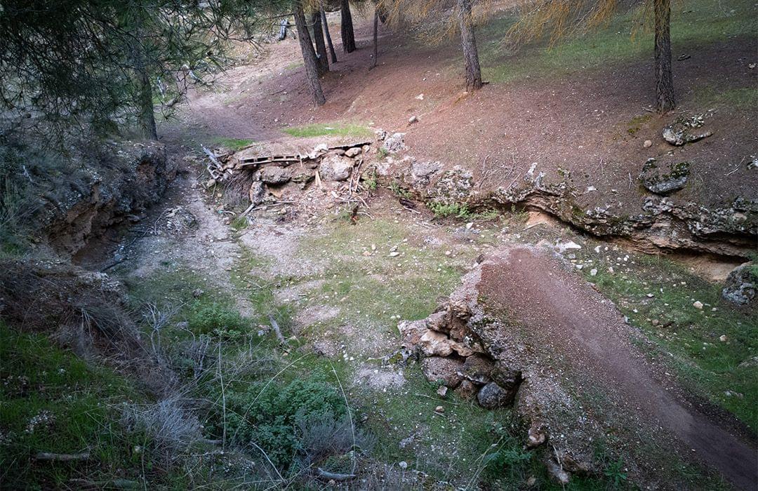 Mountain biking downhill jump